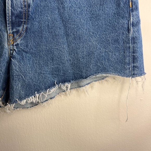 NWT RE/DONE 90's Low Slung Cut Off Shorts in Bleu Mere - Picture 9 of 13